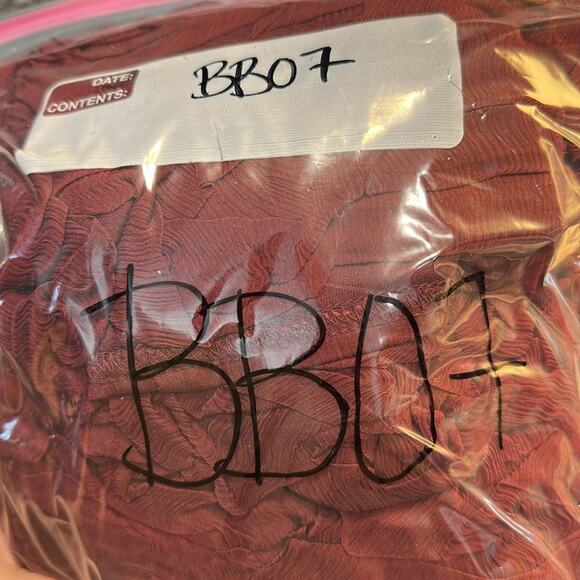 TADASHI SHOJI Lace Beaded Sleeveless Evening Dress Burgundy Wine 6 Prom Wedding - Picture 9 of 9